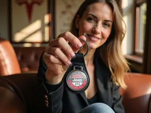 Jeep Luxury Keychain High-Quality Leather S Racing Style